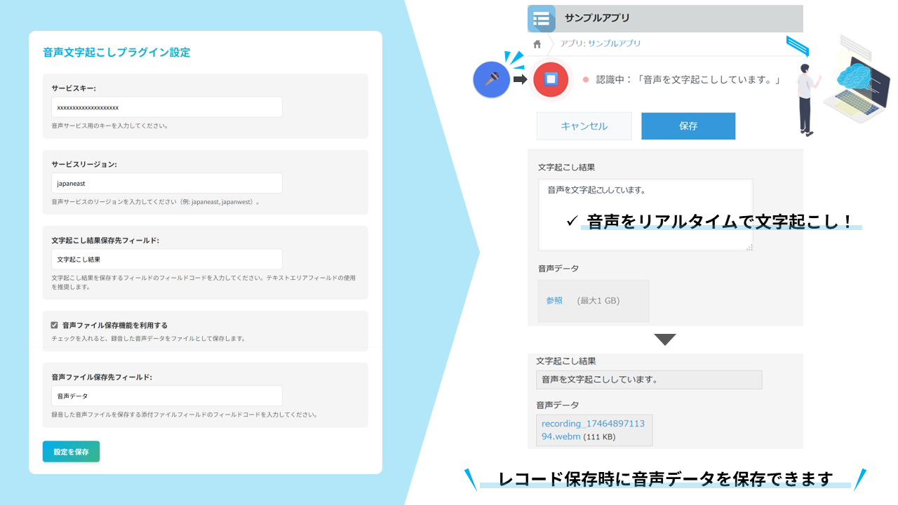 音声文字起こしプラグイン概要